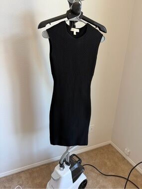 Michael Kors Black Sleeveless Knit Sheath Mini Dress